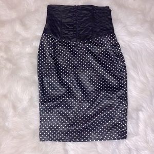 Vintage High Waist Corset Style Satin Pencil Skirt Size XS